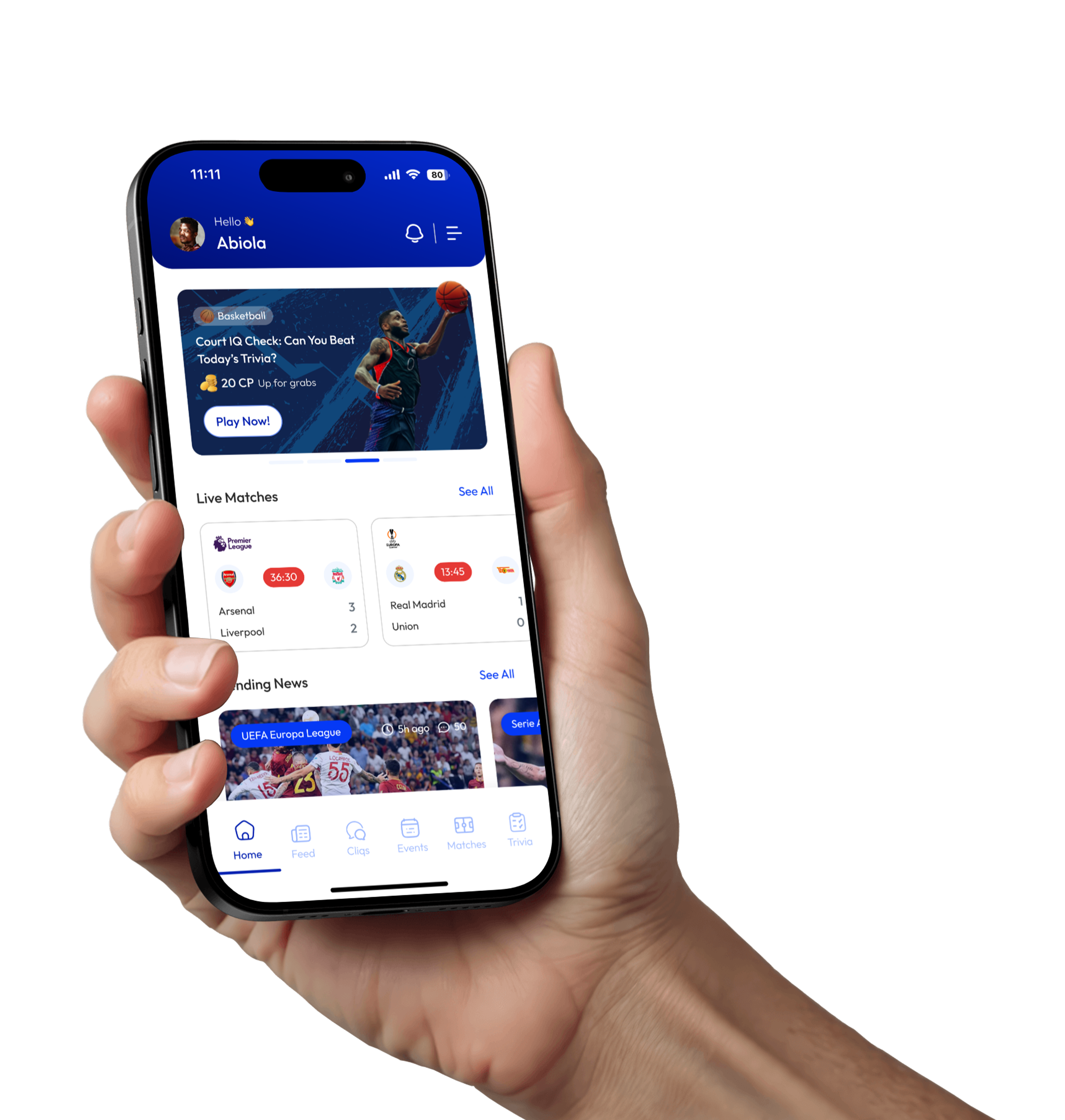 SportCliq app preview